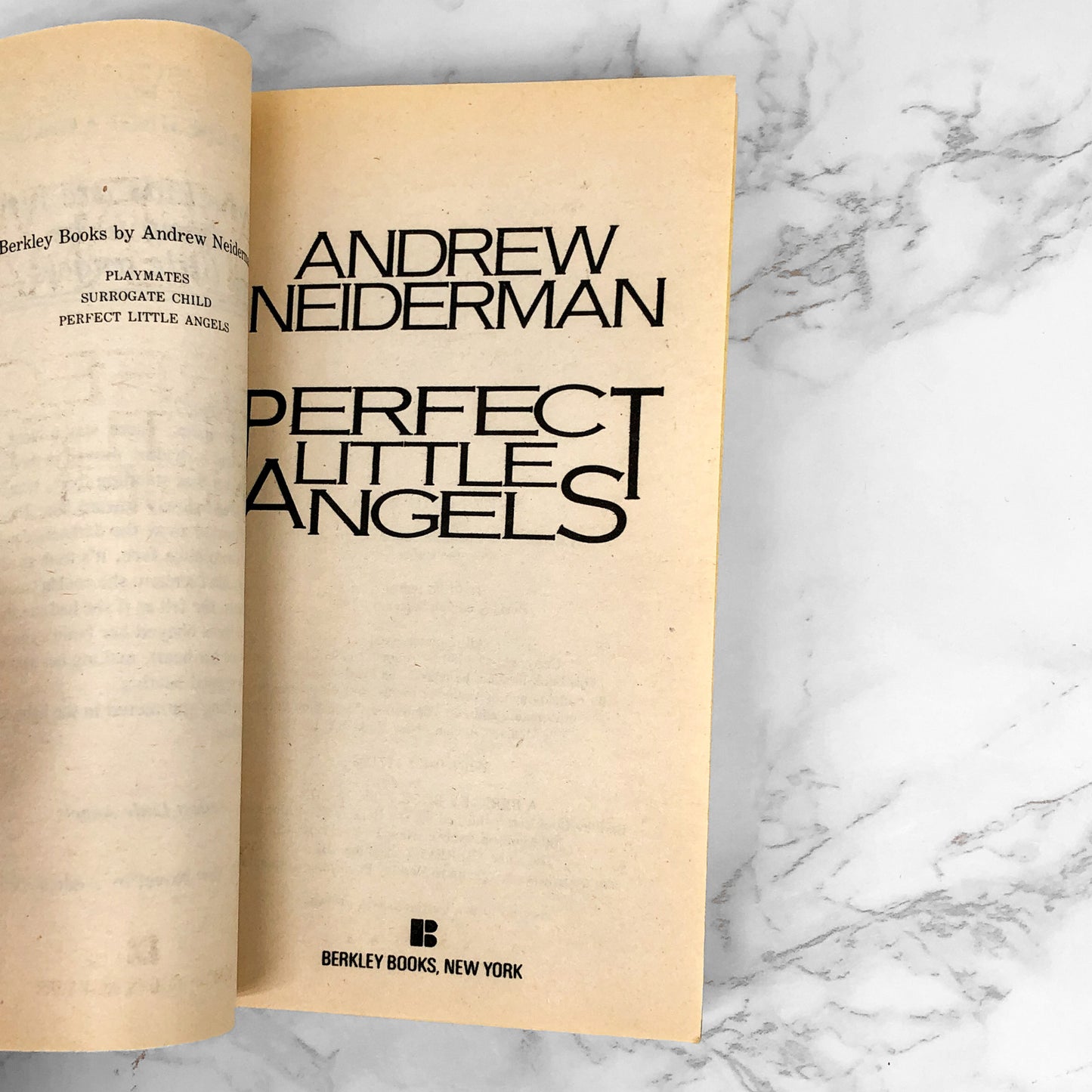 Perfect Little Angels by Andrew Neiderman [FIRST EDITION / FIRST PRINTING] 1989