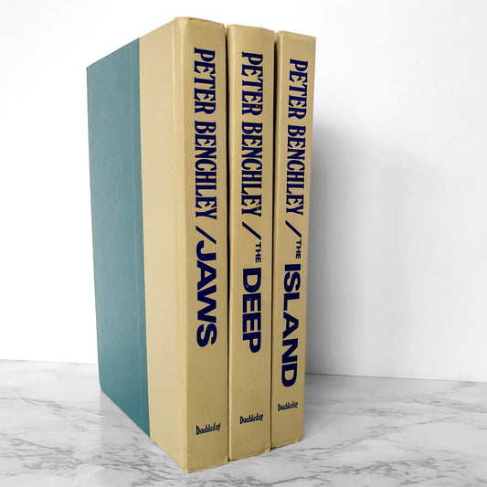 Peter Benchley Hardcover Set [JAWS, The Deep, The Island] 1979 Doubleday