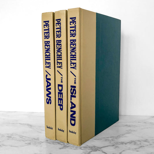 Peter Benchley Hardcover Set [JAWS, The Deep, The Island] 1979 Doubleday