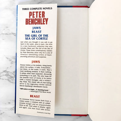 Three Complete Novels by Peter Benchley [1994 HARDCOVER OMNIBUS] Jaws, Beast, The Girl of the Sea of Cortez