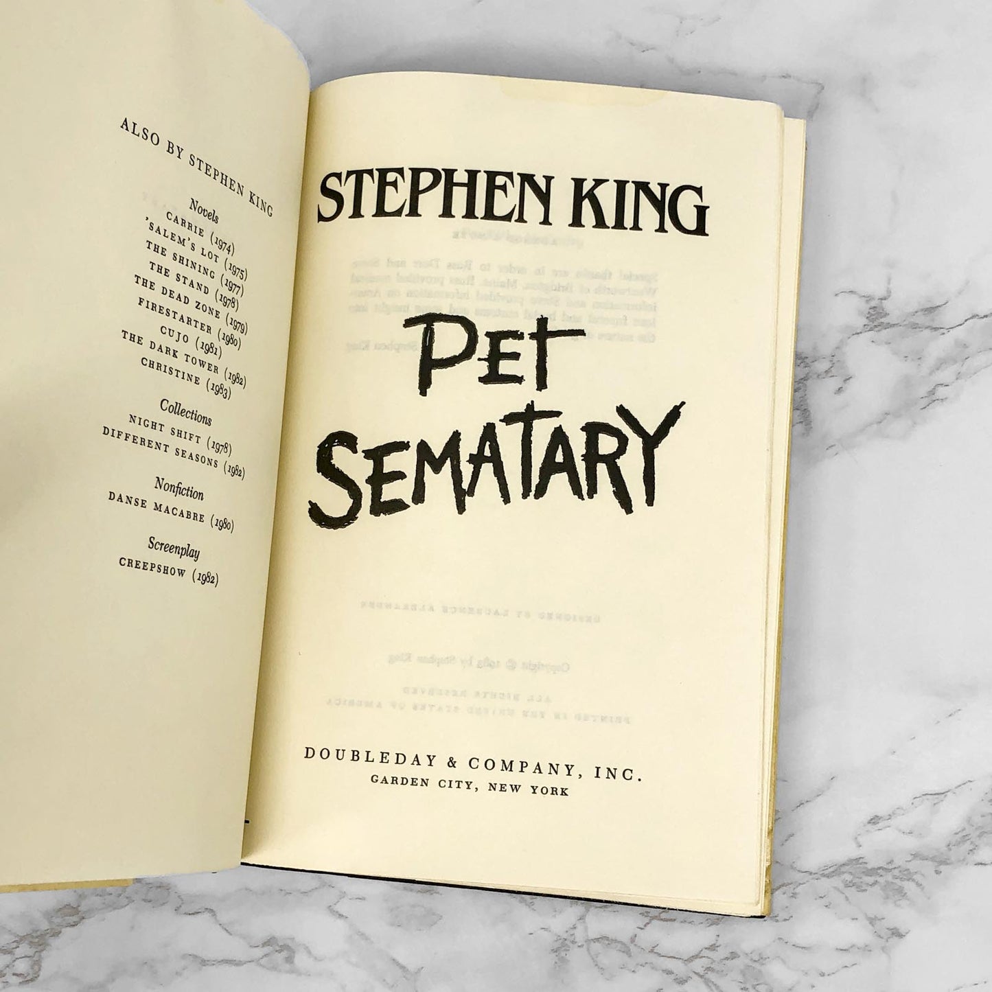 Pet Sematary by Stephen King [1983 HARDCOVER] *See Condition