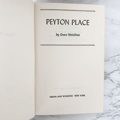 Peyton Place by Grace Metalious [BOOK CLUB EDITION / 1956]