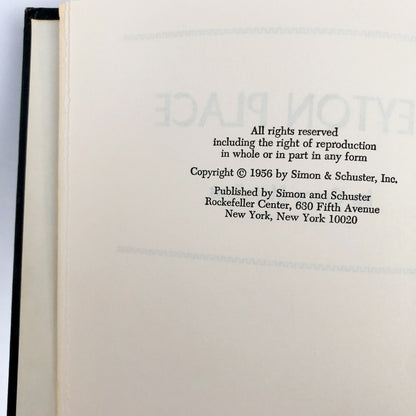 Peyton Place by Grace Metalious [BOOK CLUB EDITION / 1956]