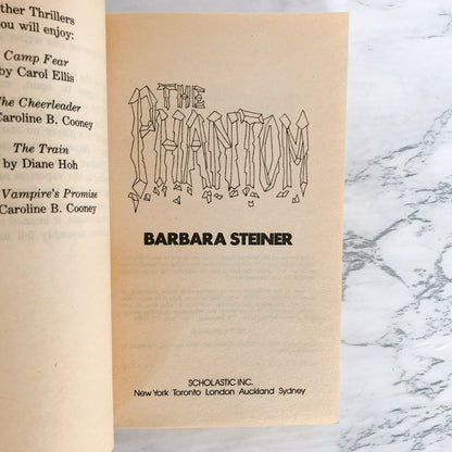 The Phantom by Barbara Steiner [1993 PAPERBACK] Point Horror #56