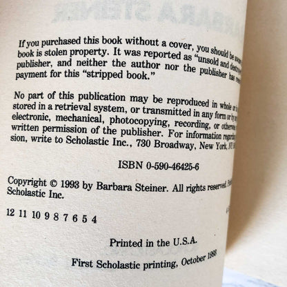 The Phantom by Barbara Steiner [1993 PAPERBACK] Point Horror #56
