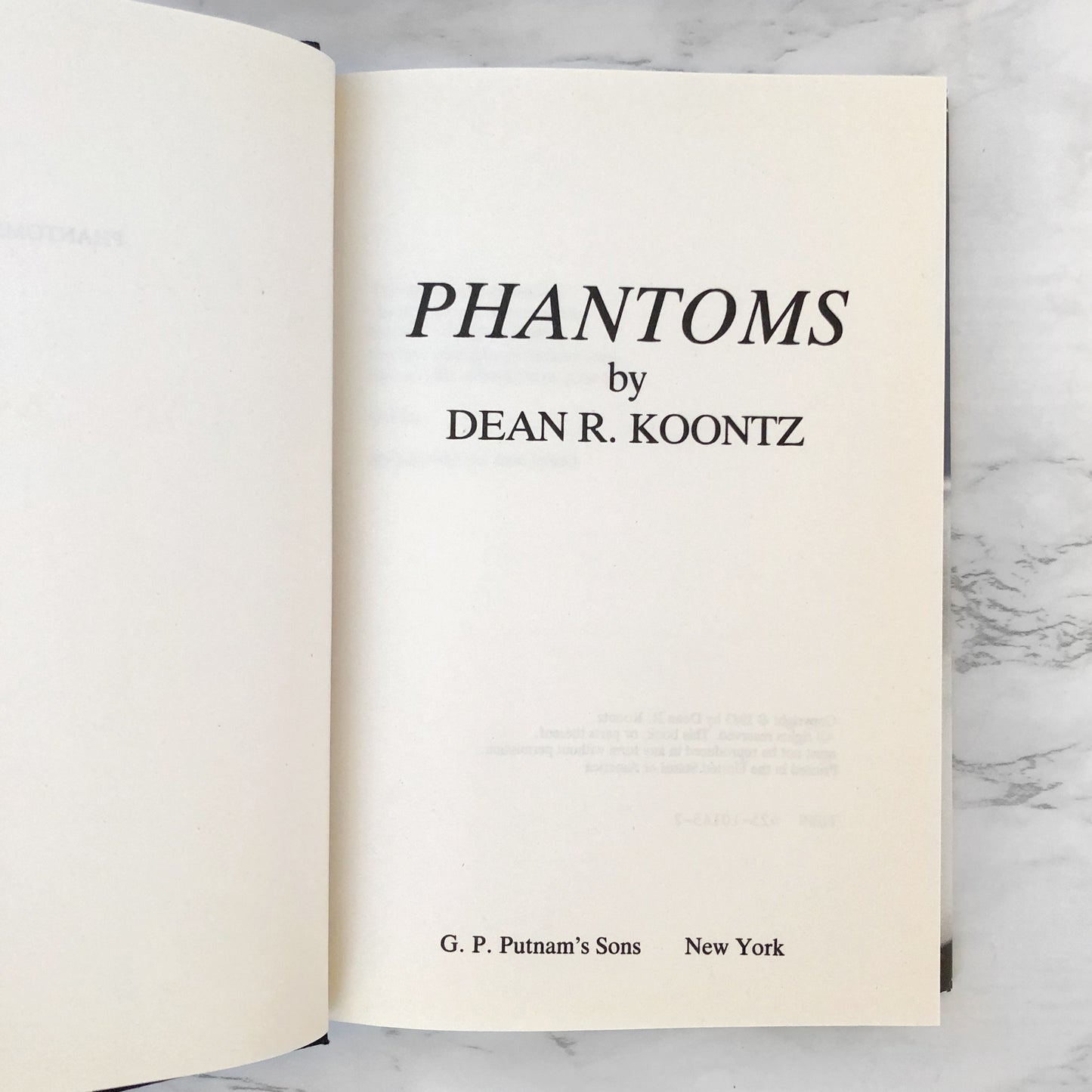 Phantoms by Dean Koontz [RARE BOOK CLUB EDITION] 1983