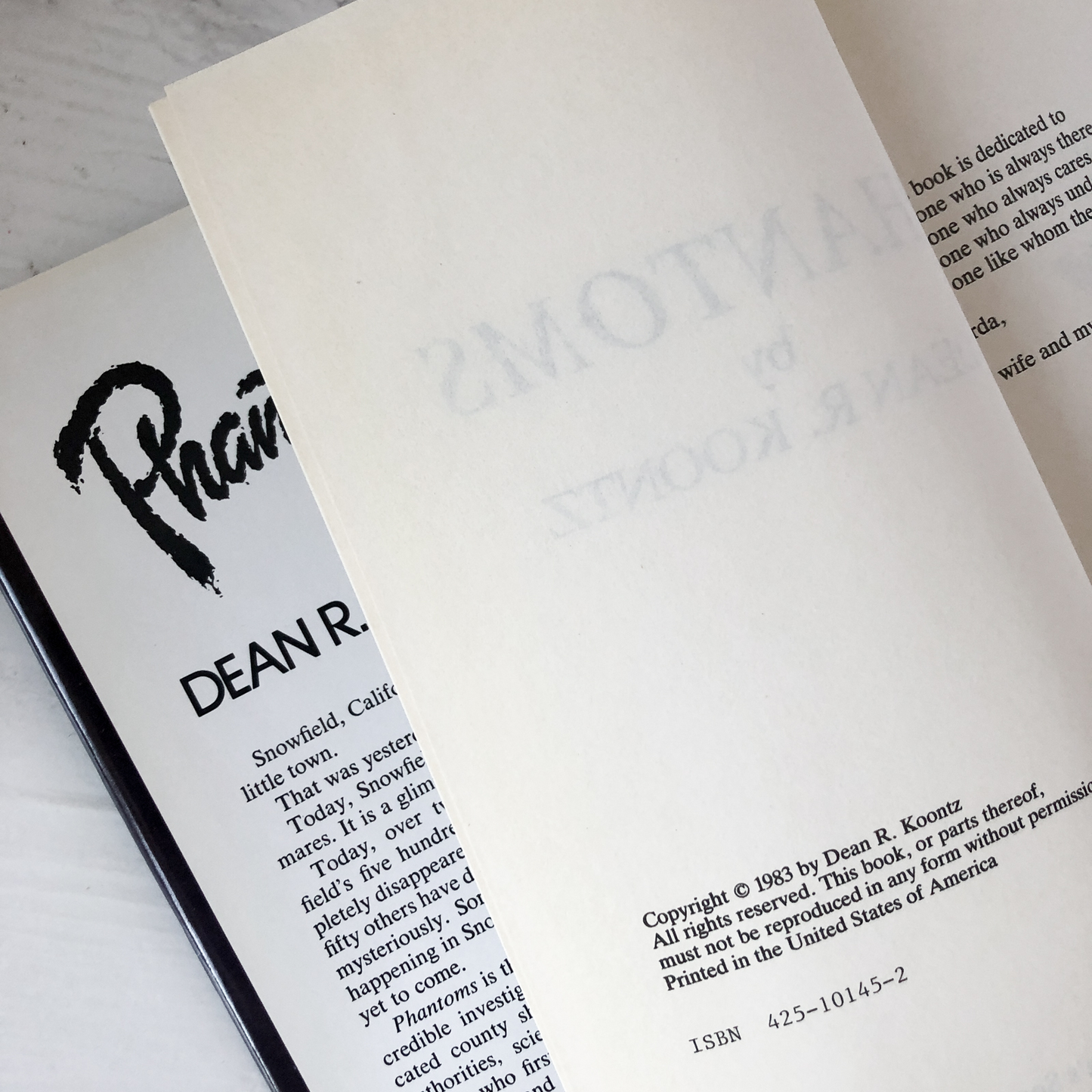 Phantoms by Dean Koontz [FIRST BC EDITION / 1983] - Bookshop Apocalypse