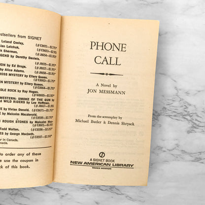 Phone Call by Jon Messmann [1979 MOVIE TIE-IN PAPERBACK]