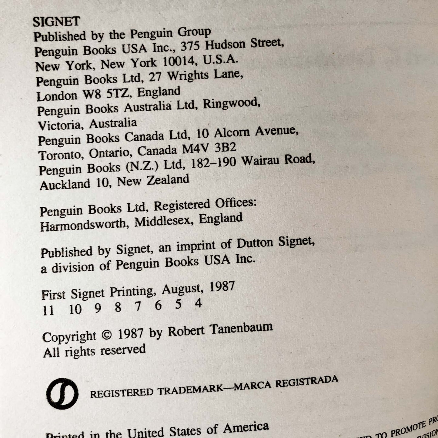 The Piano Teacher: The True Story of a Psychotic Killer by Robert K. Tanenbaum & Peter S. Greenberg [1987 PAPERBACK]