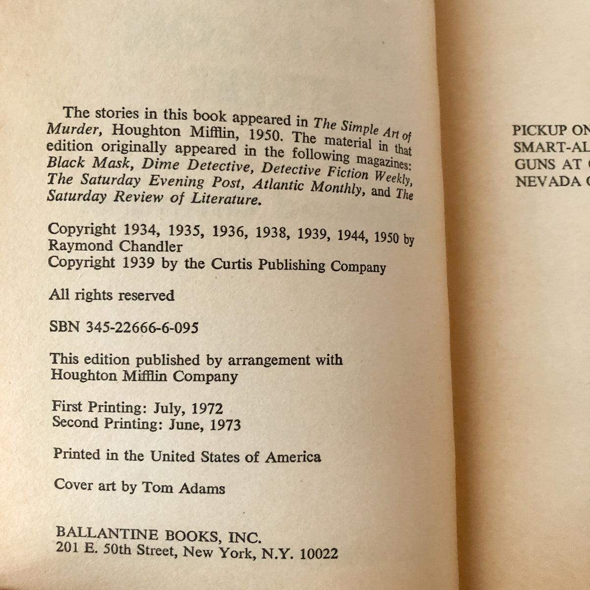 Pickup on Noon Street by Raymond Chandler [1973 PAPERBACK] - Bookshop Apocalypse