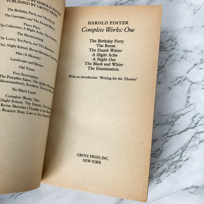 Harold Pinter: The Complete Works - Volume One [1977 PAPERBACK] - Bookshop Apocalypse