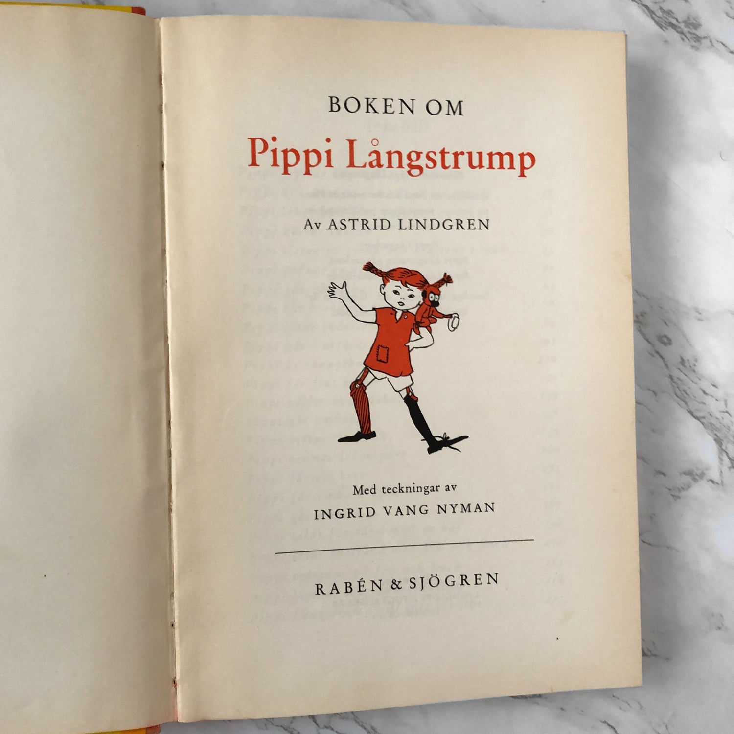 Boken Om Pippi Langstrump by Astrid Lindgren [1952 SWEDISH HARDCOVER] - Bookshop Apocalypse