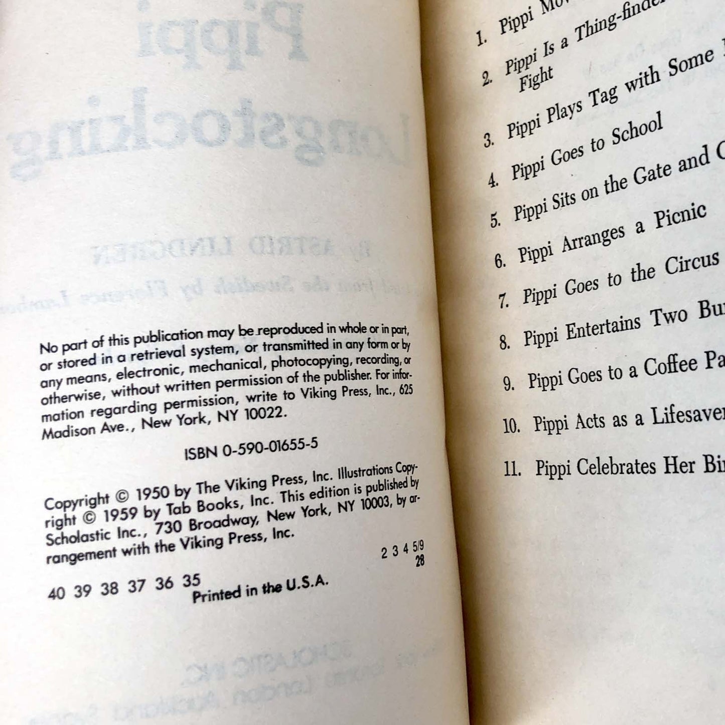 Pippi Longstocking by Astrid Lindgren [1972 TRADE PAPERBACK]