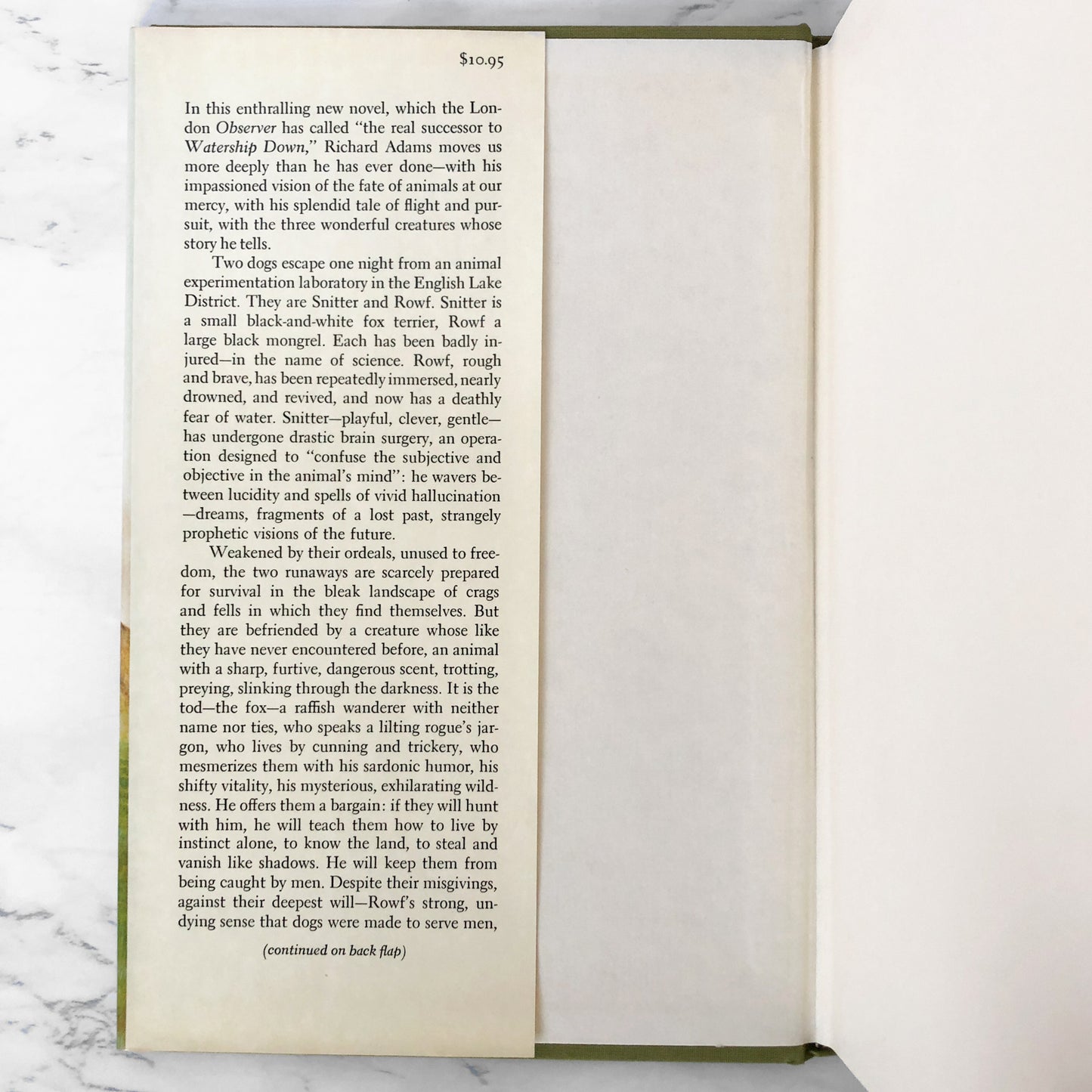 The Plague Dogs by Richard Adams [FIRST EDITION / FIRST PRINTING] 1978