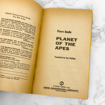 Planet of the Apes by Pierre Boulle [1968 PAPERBACK]