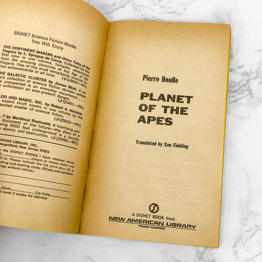 Planet of the Apes by Pierre Boulle [1968 PAPERBACK]