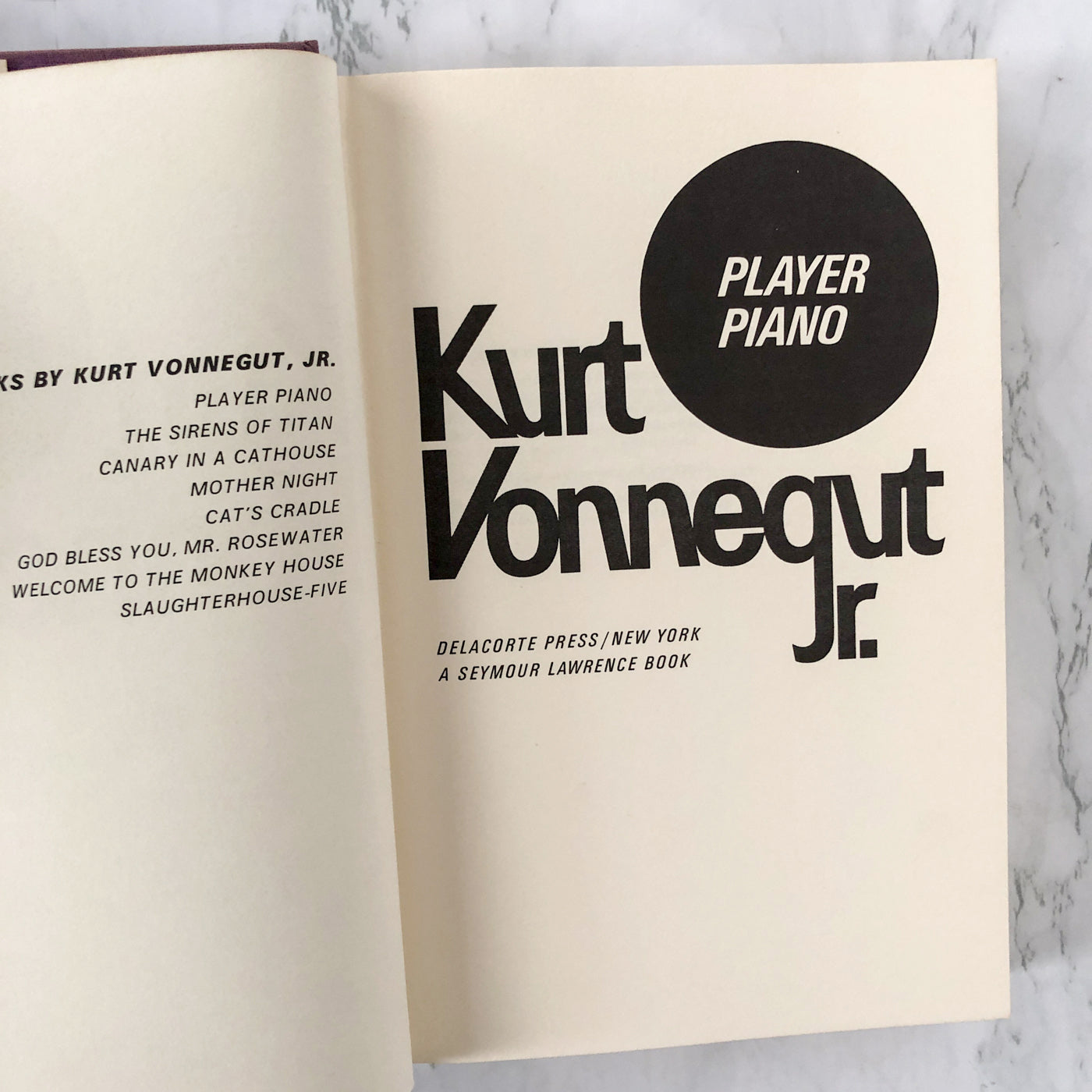 Player Piano by Kurt Vonnegut [DELACORTE BOOK CLUB EDITION / 1973]