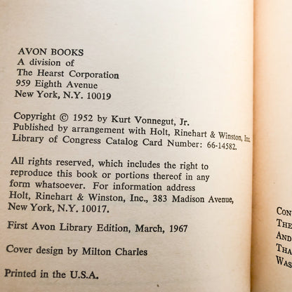 Player Piano by Kurt Vonnegut [1967 PAPERBACK] • Avon