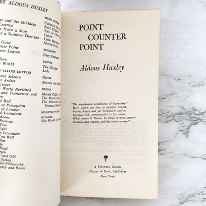 Point Counter Point by Aldous Huxley [1965 PAPERBACK]
