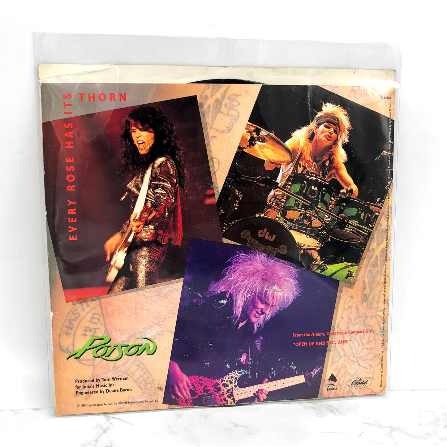 Poison – Every Rose Has Its Thorn [7" VINYL SINGLE] 1988 • Enigma X Capitol