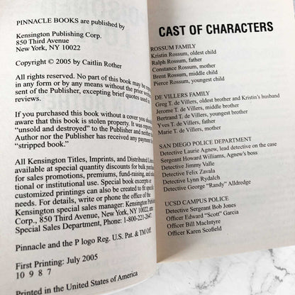 Poisoned Love by Caitlin Rother [FIRST EDITION PAPERBACK] 2005 • Pinnacle True Crime