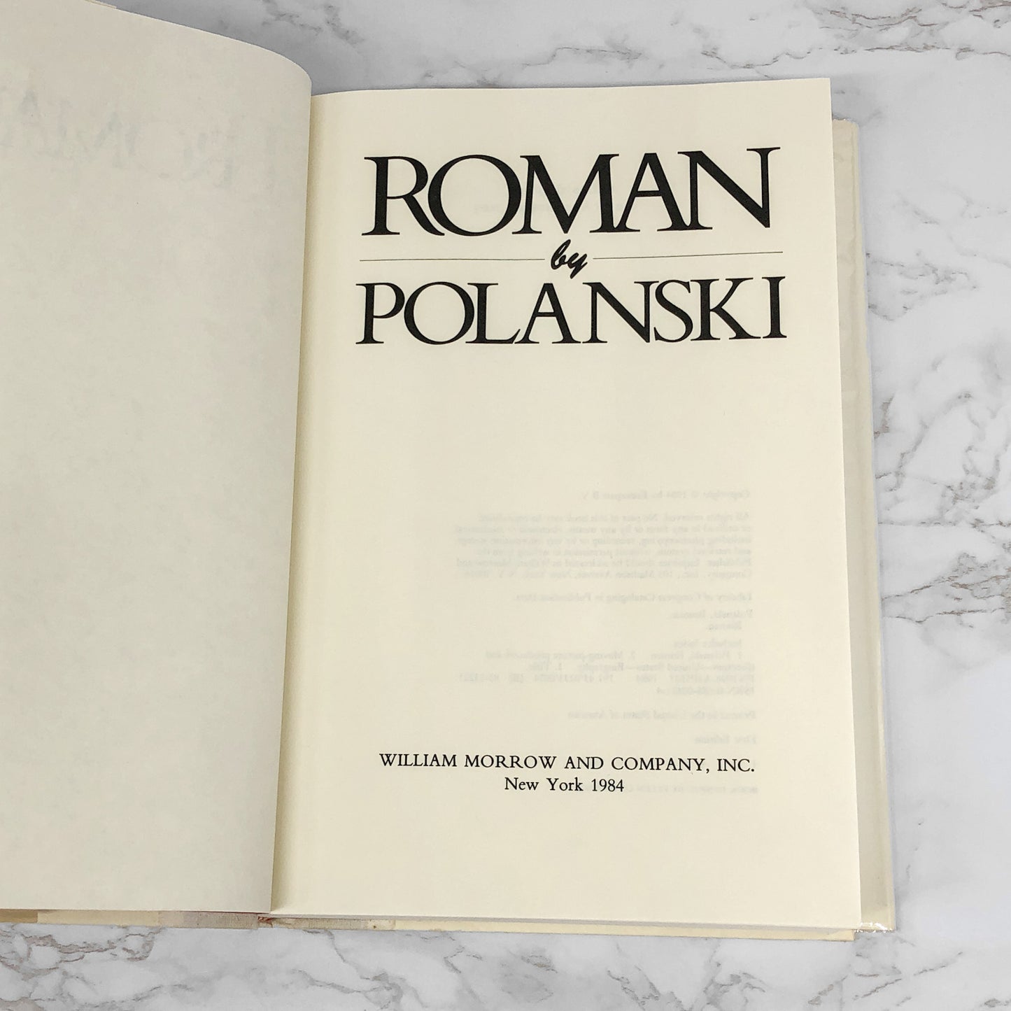 Roman by Roman Polanski [FIRST EDITION • FIRST PRINTING] 1984
