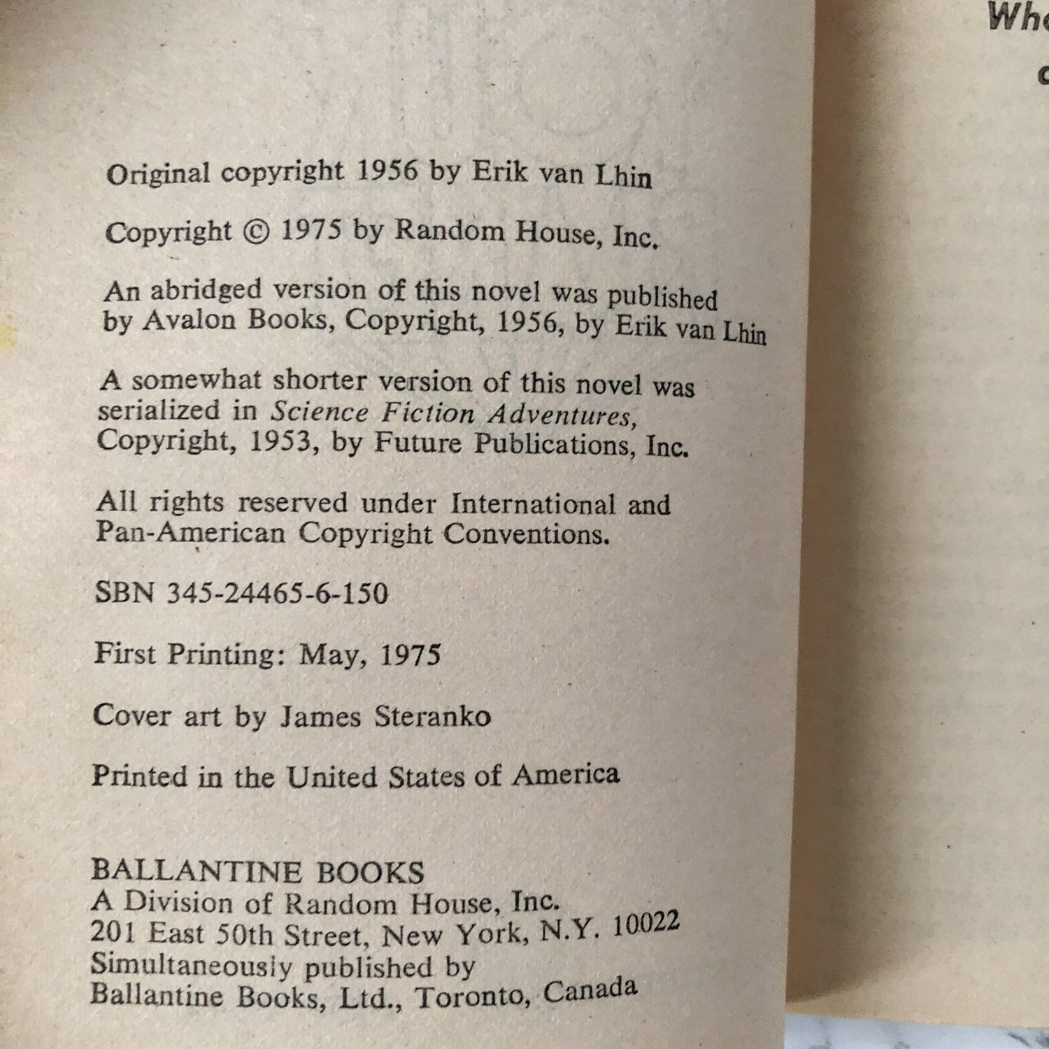 Police Your Planey by Lester Del Ray [1975 PAPERBACK] - Bookshop Apocalypse