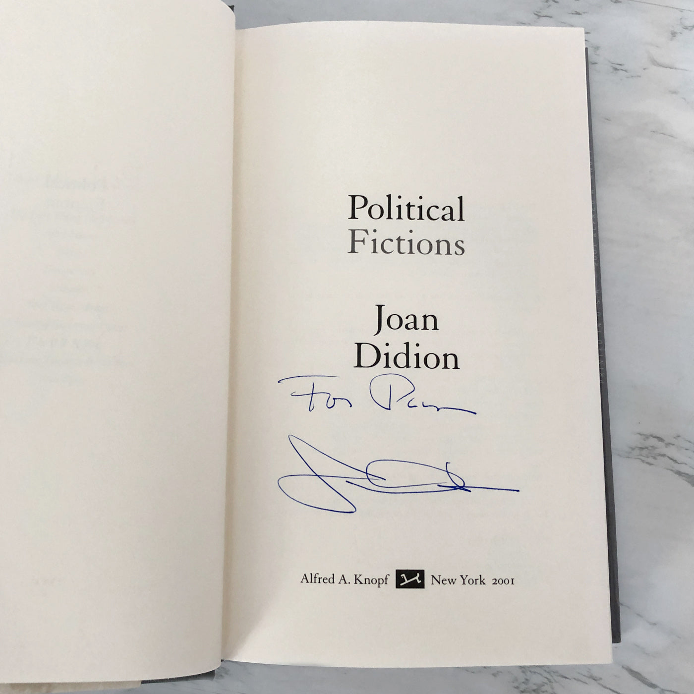 Political Fictions by Joan Didion SIGNED! [FIRST EDITION / FIRST PRINTING]