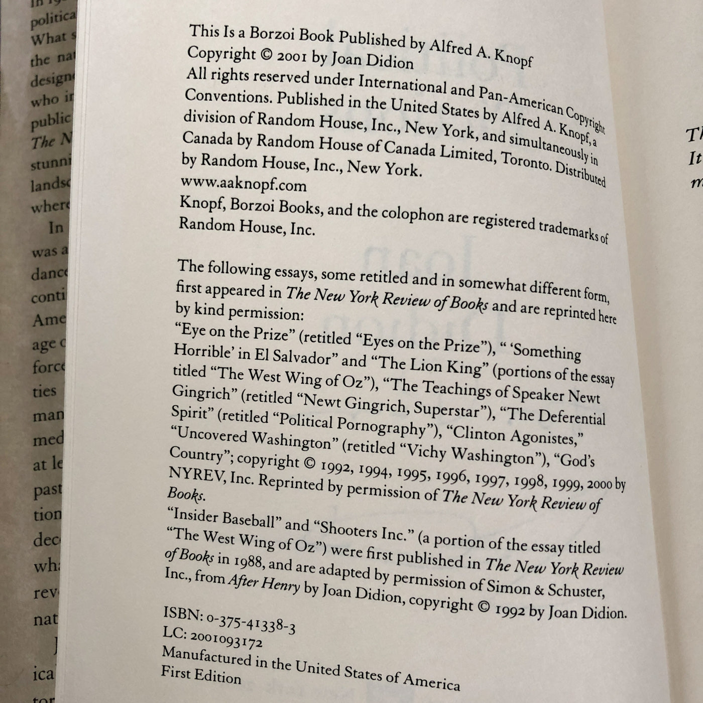Political Fictions by Joan Didion SIGNED! [FIRST EDITION / FIRST PRINTING]