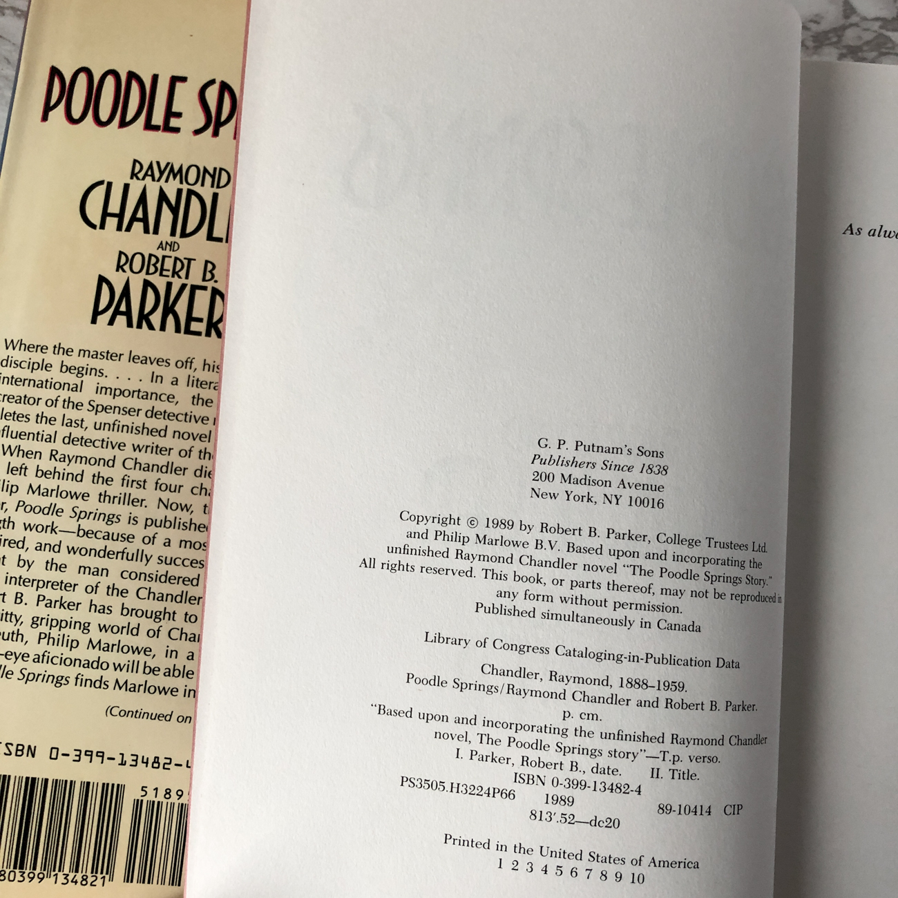 Poodle Springs by Raymond Chandler & Robert B. Parker [FIRST PRINTING] - Bookshop Apocalypse