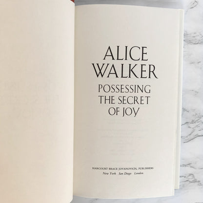 Possessing the Secret of Joy by Alice Walker [FIRST EDITION / FIRST PRINTING]