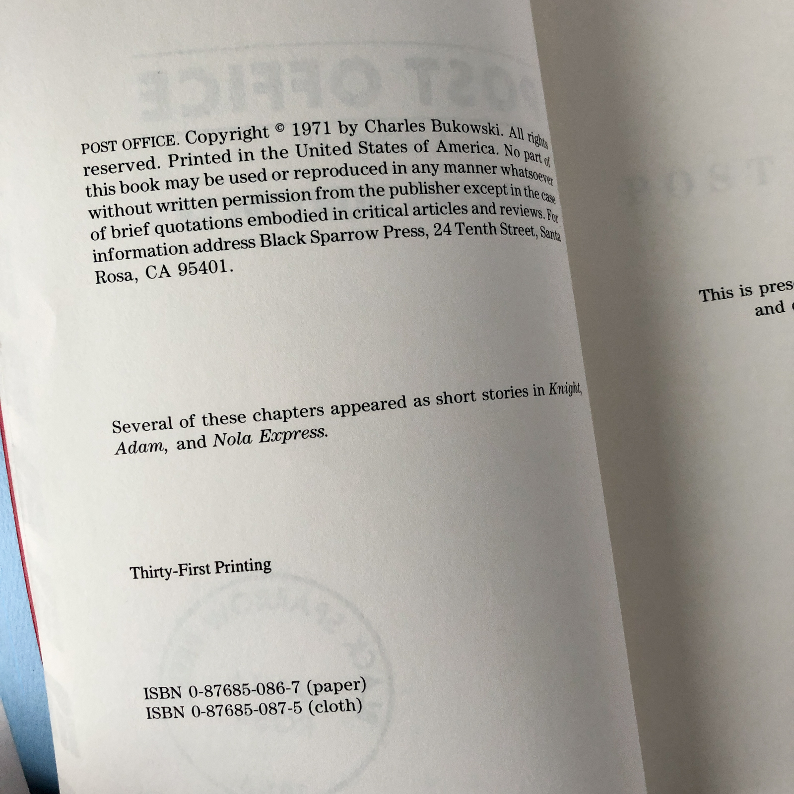 Post Office by Charles Bukowski [FIRST PAPERBACK EDITION] - Bookshop Apocalypse