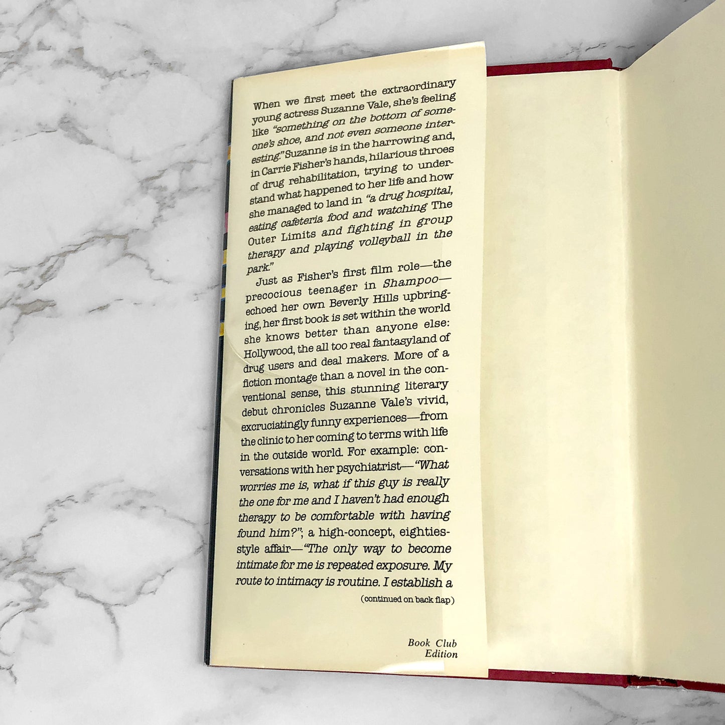 Postcards from the Edge by Carrie Fisher [1987 HARDCOVER]