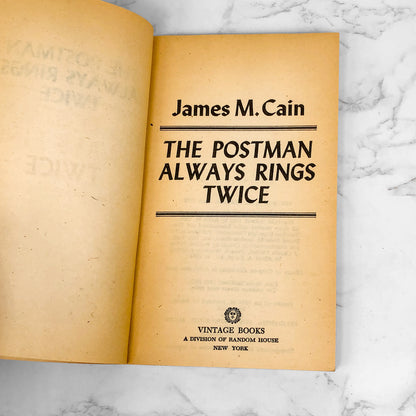 The Postman Always Rings Twice by James M. Cain [MOVIE TIE-IN PAPERBACK] 1981 • Vintage