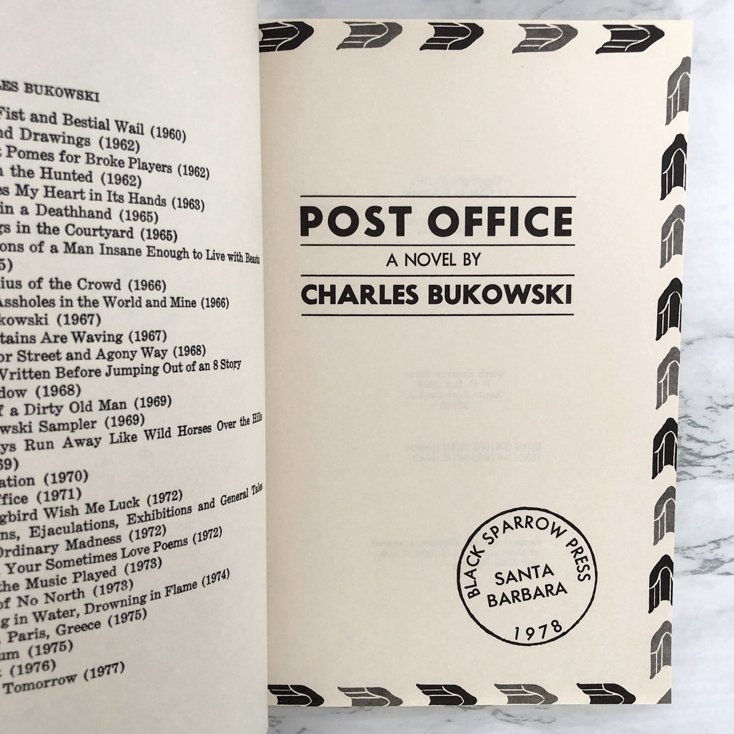 Post Office by Charles Bukowski [FIRST EDITION / BLACK SPARROW PRESS]