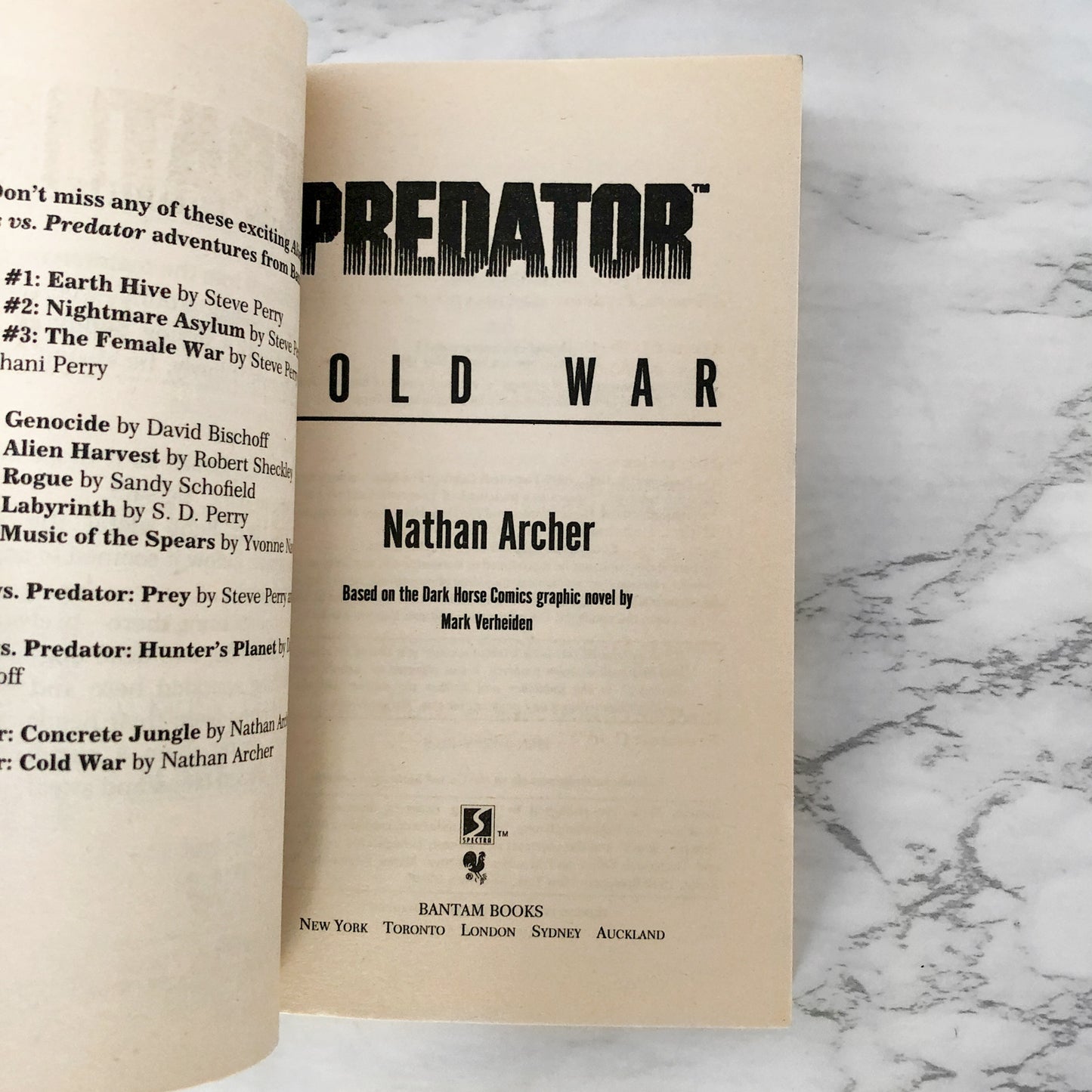 Predator: Cold War by Nathan Archer [FIRST PRINTING / 1997]