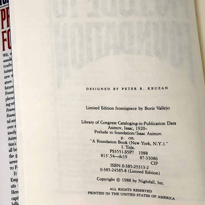 Prelude to Foundation by Isaac Asimov [FIRST EDITION] 1988