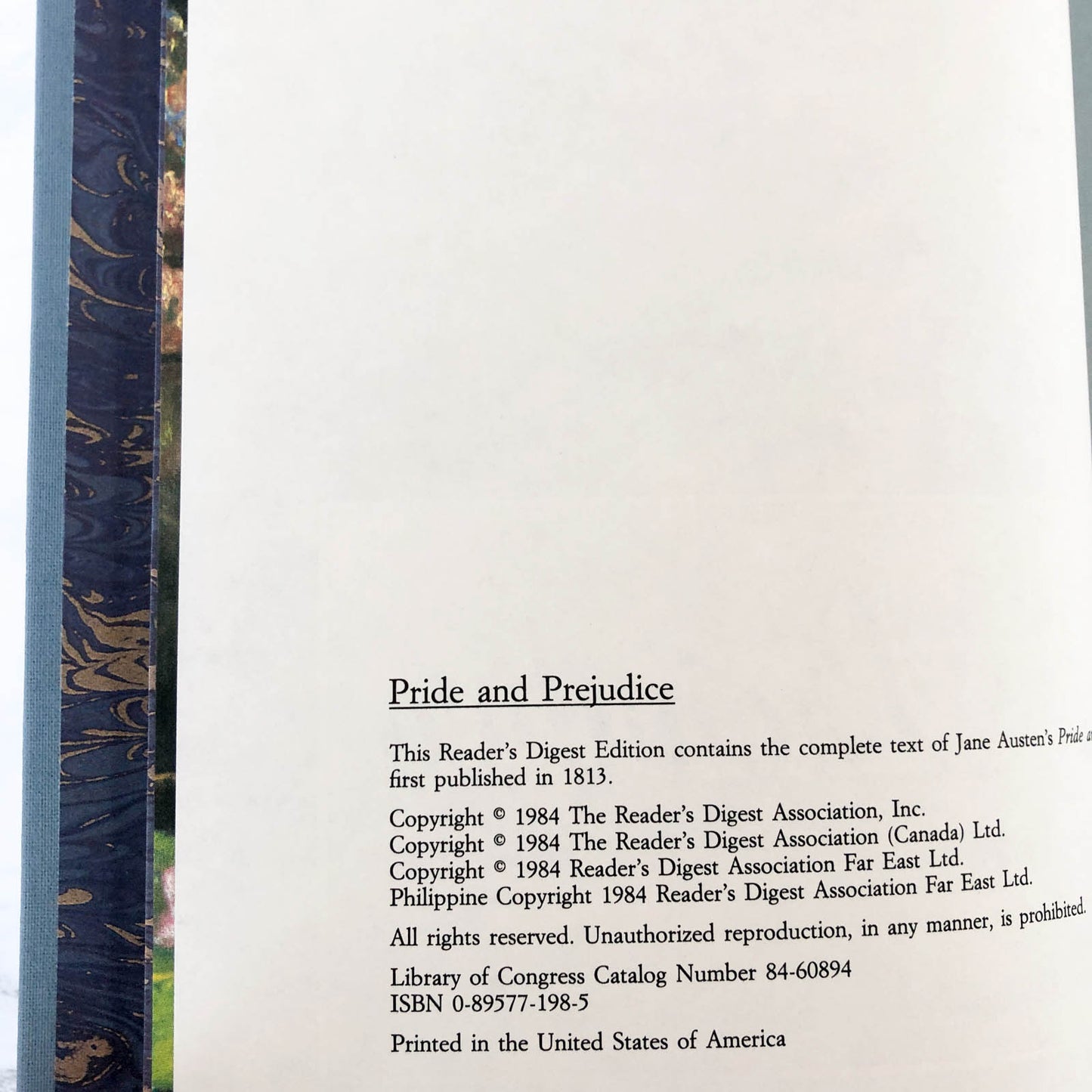 Pride and Prejudice by Jane Austen [ILLUSTRATED HARDCOVER / 1984]