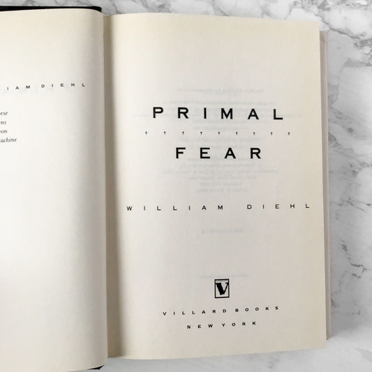 Primal Fear by William Diehl [FIRST BOOK CLUB EDITION / 1993]