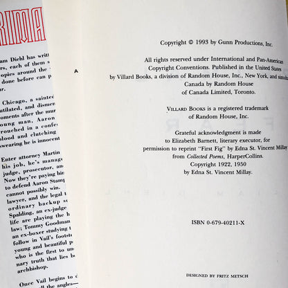 Primal Fear by William Diehl [FIRST BOOK CLUB EDITION / 1993]