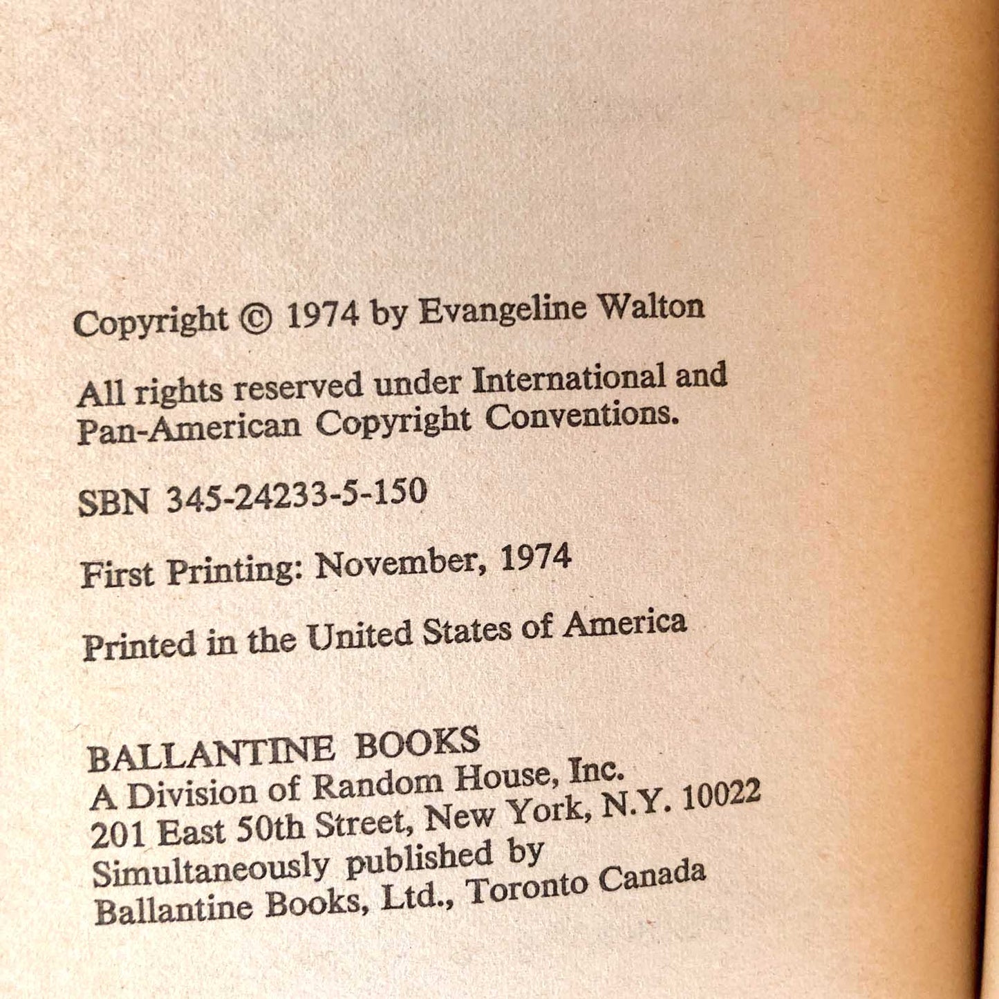 Prince of Annwn by Evangeline Walton [FIRST EDITION / FIRST PRINTING] 1974