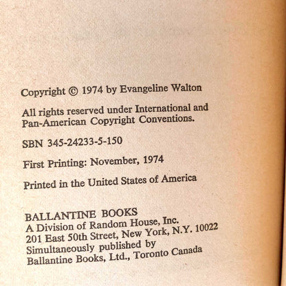 Prince of Annwn by Evangeline Walton [FIRST EDITION / FIRST PRINTING] 1974