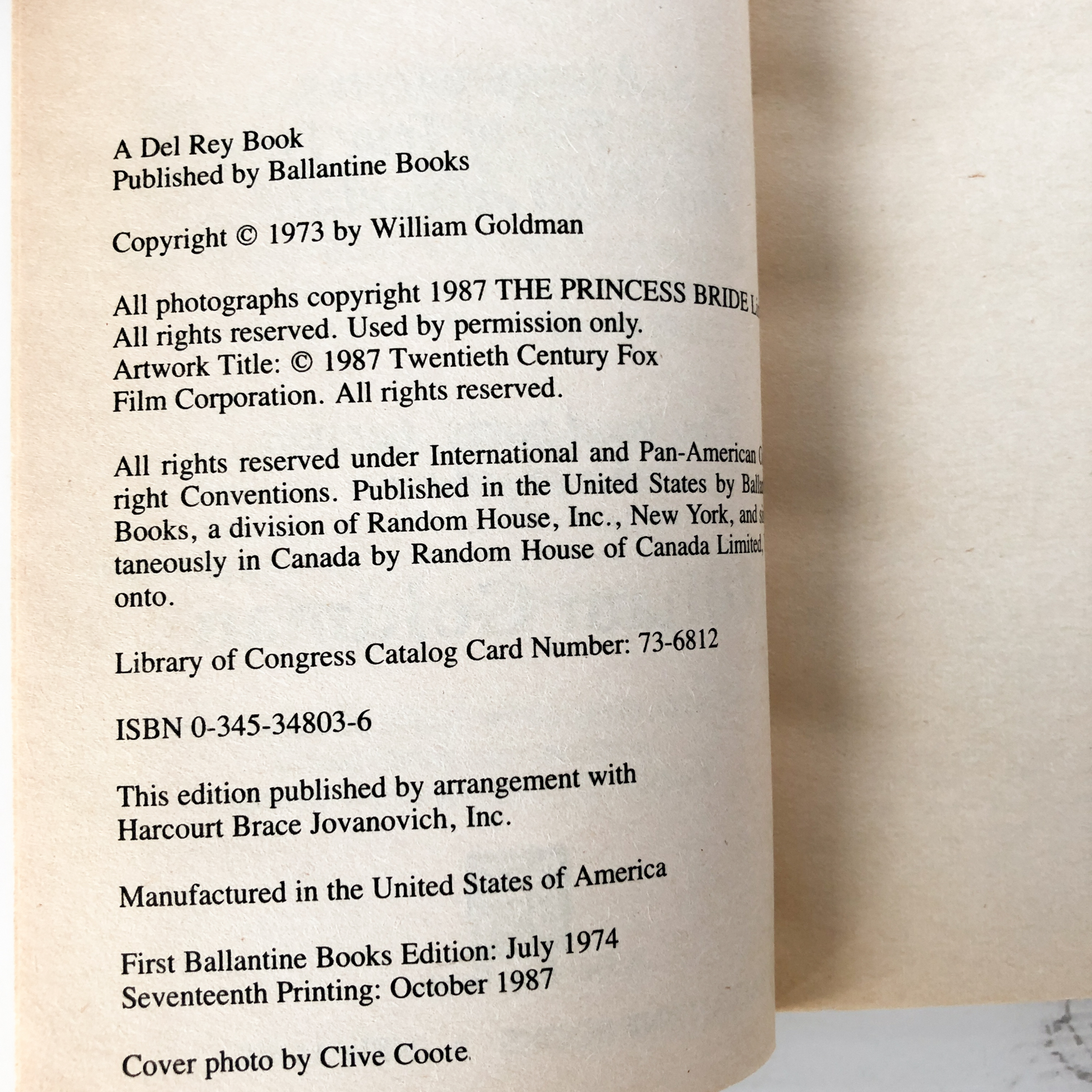 The Princess Bride by William Goldman [1987 MOVIE TIE-IN PAPERBACK] - Bookshop Apocalypse