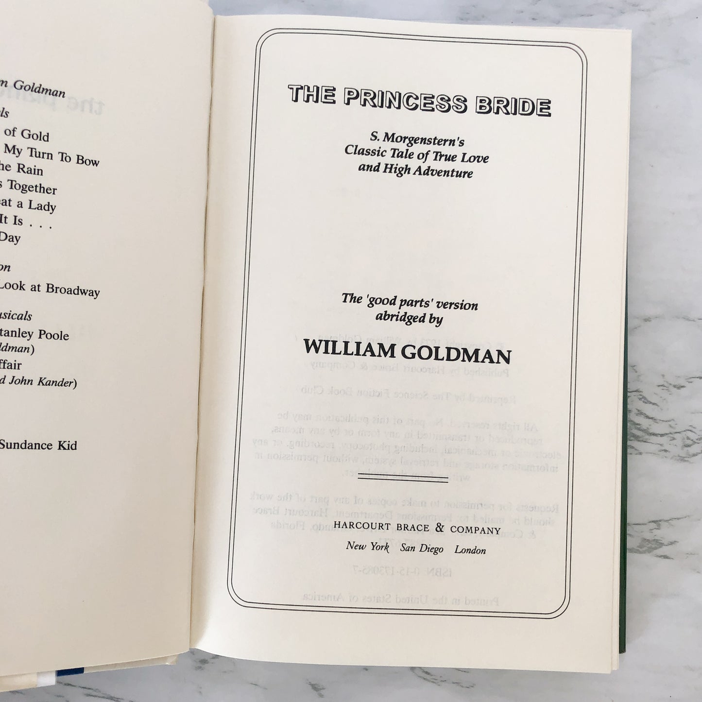 The Princess Bride by William Goldman [RARE SFBC HARDCOVER / 1973]