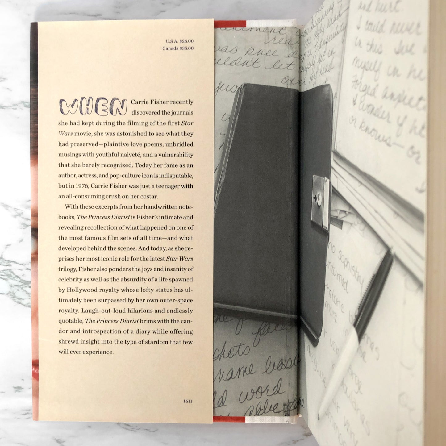 The Princess Diarist by Carrie Fisher [FIRST EDITION • FIRST PRINTING] 2016