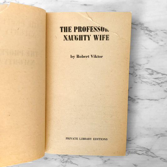 The Professor's Naughty Wife by Robert Viktor [1971 SLEAZE PAPERBACK]