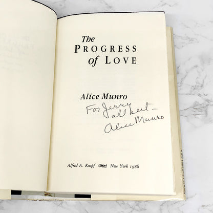 The Progress of Love by Alice Munro SIGNED! [FIRST EDITION / FIRST PRINTING] 1986