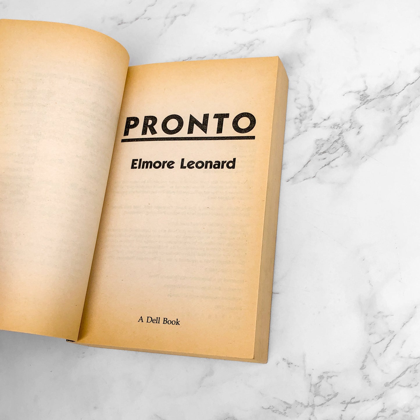 Pronto by Elmore Leonard [FIRST PAPERBACK EDITION] 1995