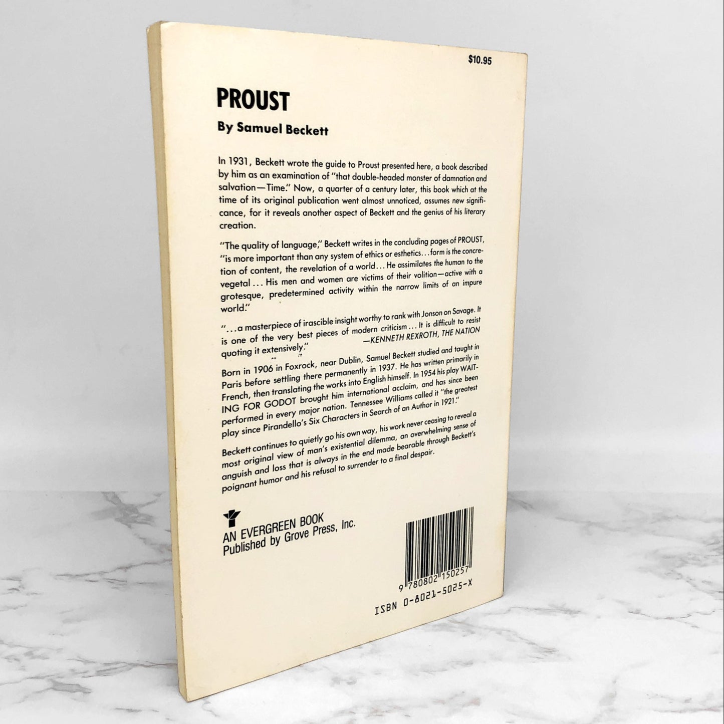 Proust by Samuel Beckett [TRADE PAPERBACK] 1978 • Grove Press