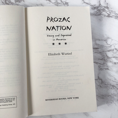 Prozac Nation by Elizabeth Wurtzel - Bookshop Apocalypse